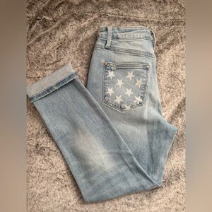 Judy Blue Boyfriend Fit Jeans - Star Pocket - Size 7/28